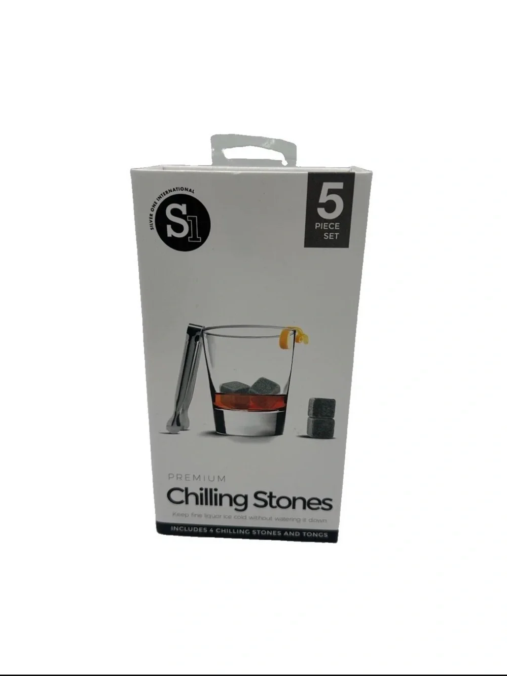 Premium Chilling Stones 5-Piece Set - Gray 🥃